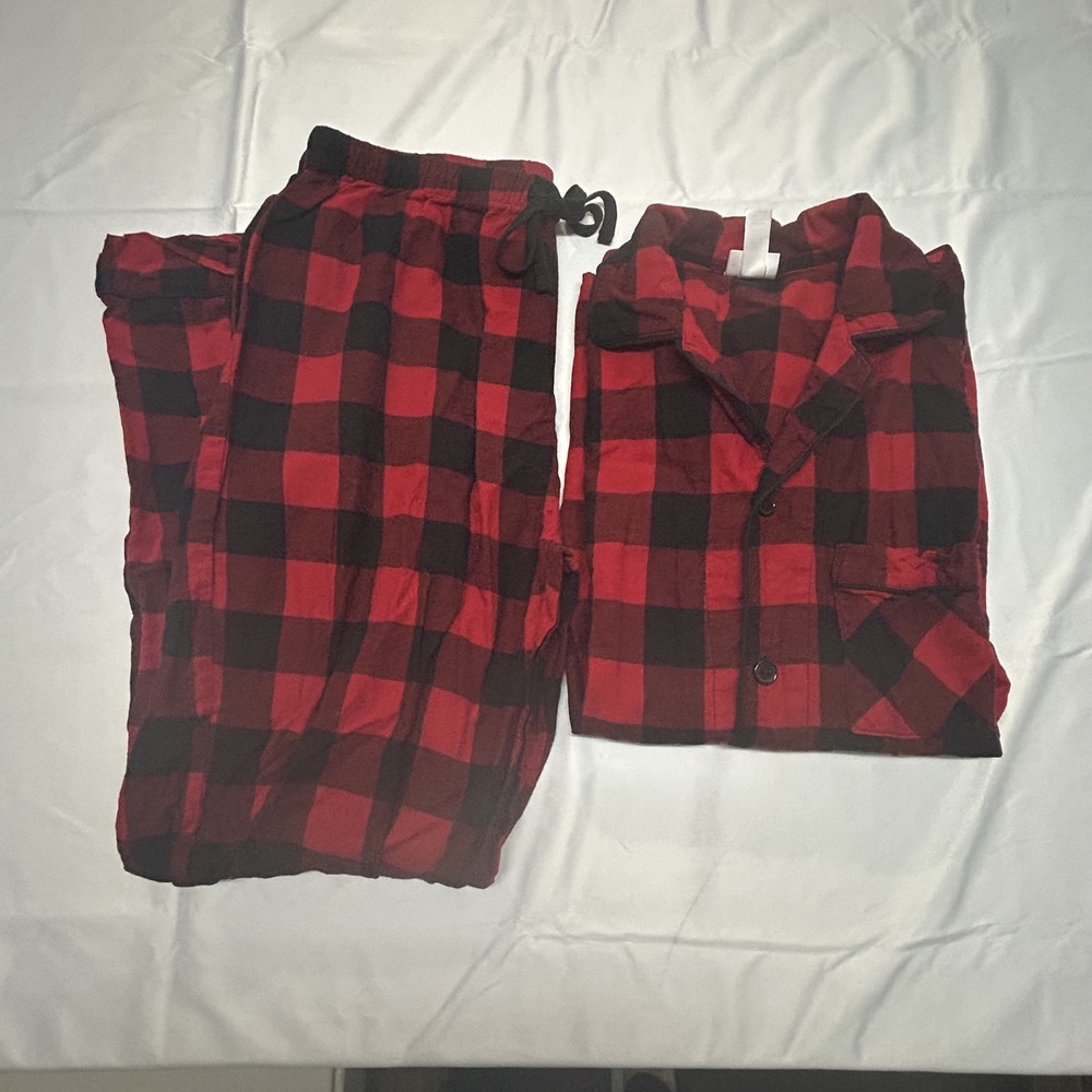 Target‎ Wondershop men's Christmas red buffalo plaid pajamas pjs set size medium